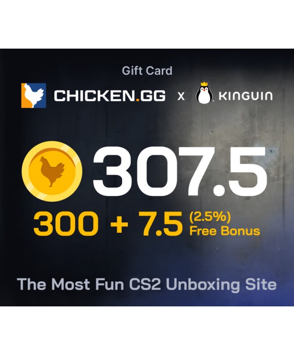 Chicken.GG 300 + 7.5 FREE Tokens Key GLOBAL